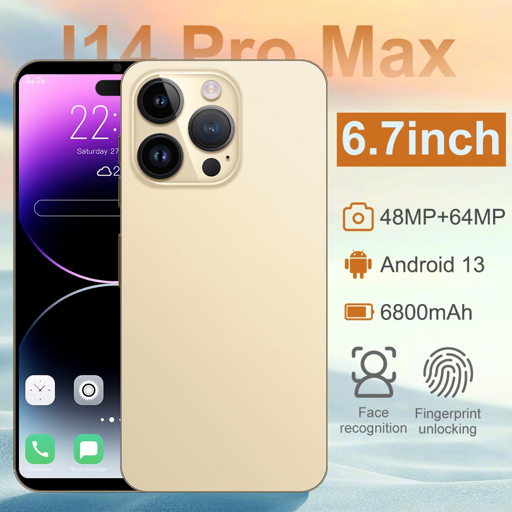 14 pro max 16+512GB 48+64MP 6800mAh 10 Core China Makes Cheap Mobile Phones Global Version Android 10 Dual SIM 5G Smart phone